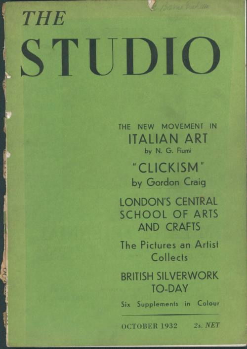 The Studio [October 1932, Vol. 104, No. 475]