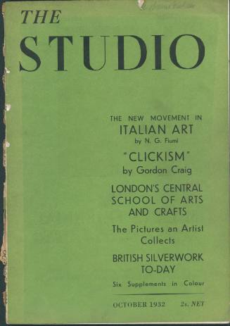 The Studio [October 1932, Vol. 104, No. 475]