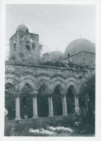 St John of the Hermits Church, Palermo, with arches in foreground and cuppola in background