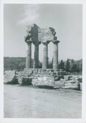 Scenic view of the standing columns at the Temple of Castor and Pollux, Agrigento