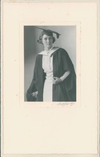 Wilhelmina Barns-Graham graduation portrait. ECA. Standing