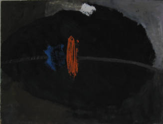 Black Form with Orange and Cobalt