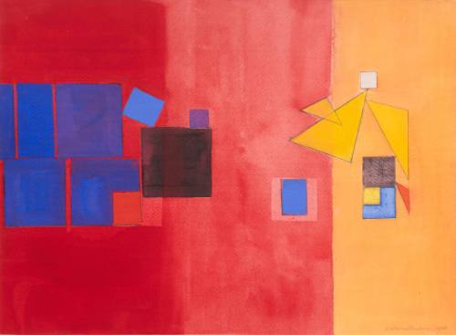 Pink and Lemon with Ultramarine