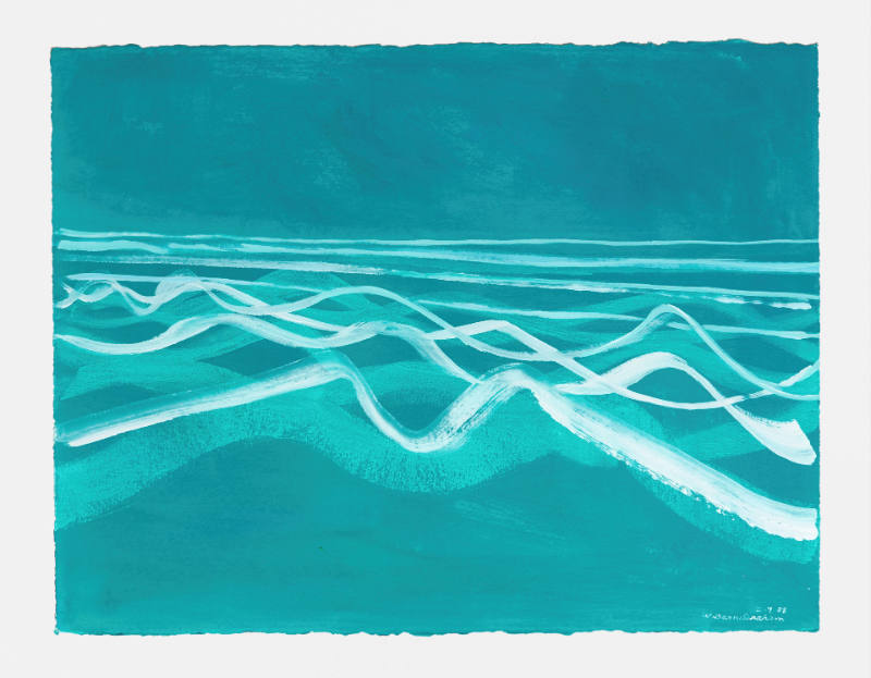Eight Lines (White on Blue)