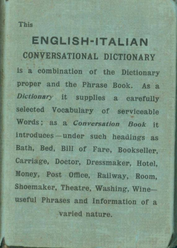 English-Italian Conversational Dictionary