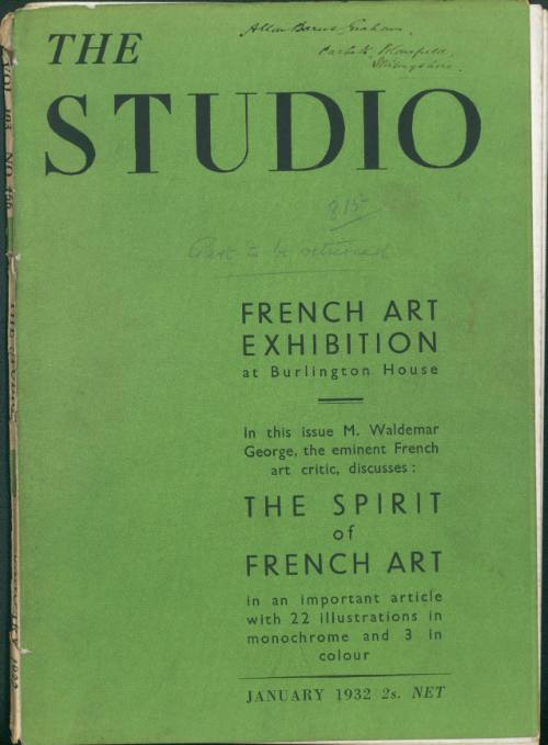 The Studio [January 1932, Vol. 103, No. 466]