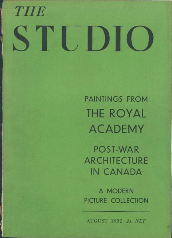 The Studio [August 1932, Vol. 104, No. 473]