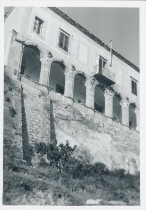 View of front terrace and porch of Villa Maggiacomo, Palermo