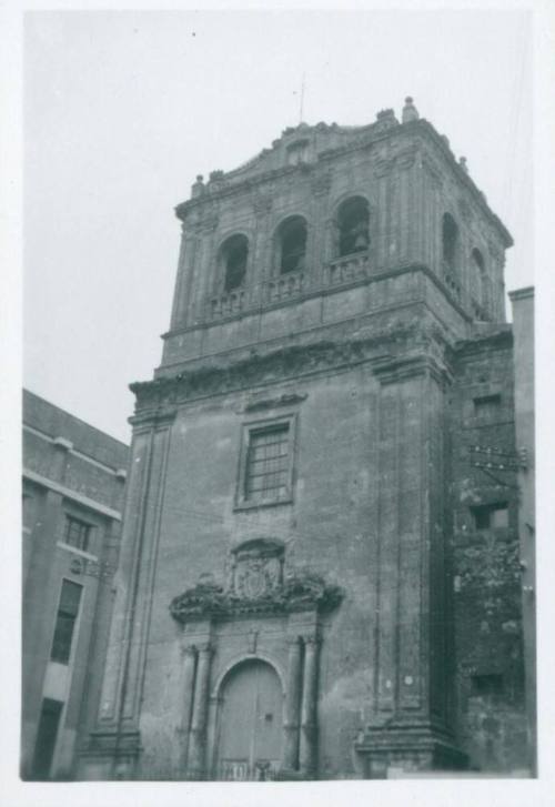 Front view of a building in Enna, Sicily