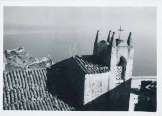 View of roof and bell tower of the Church of San Giorgio, Castelmola