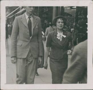 Sidney Spedding and Margaret Mellis, Edinburgh. [walking photo]