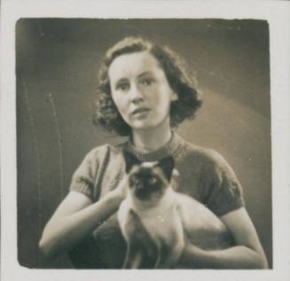 Wilhelmina Barns-Graham and Fusken Chuff studio portrait [cat]