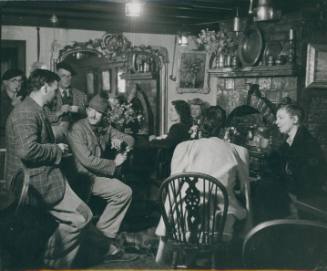 Wilhelmina Barns-Graham and others at the Copper Kettle, St Ives. [Reuters]