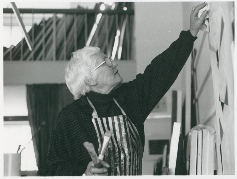 Wilhelmina Barns-Graham rubbing Summer Painting [David Crane]/ Barnaloft Studio.