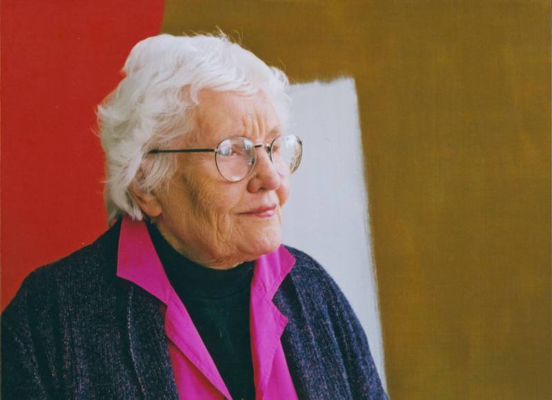 Half length portrait of Wilhelmina Barns-Graham [pink shirt]